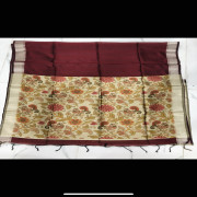 Tusser Kalamkari saree-TKLS17