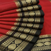 Rashmika Mandanna Red Pure Mysore Silk Saree-RSHM