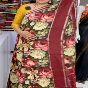 Mysore Crepe Printed Saree-MCPS06