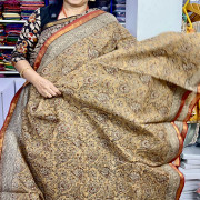 Pure Cotton Kota Azhrakh Print Saree-PCKA016