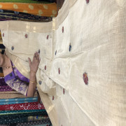 Munga Jamdhani Tissue Sarees - MJTS02