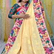 Designer Linen Saree-DLS08