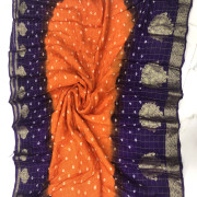 Chinon Bandhini Checks Saree-CHBS04