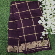 Gatchola Checks Sarees-GCS02
