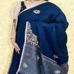 Pure Linen / Linen work saree:§D