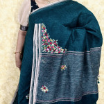 Pure Linen / Linen work saree:§E