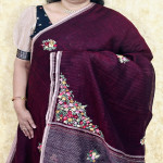 Pure Linen / Linen work saree:§F