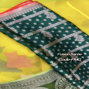 Fusion saree, Maslin Jamdhani with Gadwal-FMG06