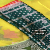 fusion-saree-maslin-jamdhani-with-gadwal-fmg06