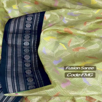 fusion-saree-maslin-jamdhani-with-gadwal-fmg05
