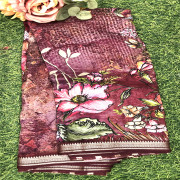 Mysore Crepe Printed Sarees-MYCS55