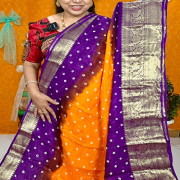 Bandhini Kanchi boarder saree-BKB05
