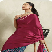 Modal silk Azhrakh Print saree-MODS014