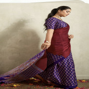 Modal silk Azhrakh Print saree-MODS015