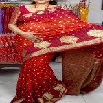 chinon-bandhini-checks-saree-chbs01