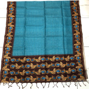 Tanjore Paint Khadi Pattu Sarees-TKPS03