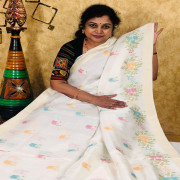 Tusser Georgette saree,Tgi1