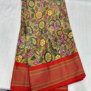 Pen Kalamkari Kanjeevaram Pythani saree-PkKS05