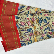 Pen Kalamkari Kanjeevaram  Pythani sarees-PKKS01