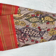Pen Kalamkari Kanjeevaram Pythani saree-PkKS02