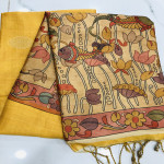 Tusser Kalamkari saree-TKLS09