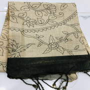Tusser Kalamkari saree-TKLS14