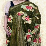 Georgette Foil Print Saree:GFS7