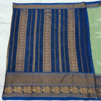 Fusion saree, Maslin Jamdhani Gadwal boarder-FMG02