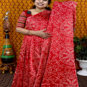 booking Modal silk Bandhini ajhrakh pallu -MODS08
