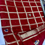 Russian Crepe Designer work saree-RCDS03