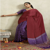 Modal silk Azhrakh Print saree-MODS015