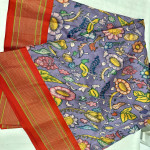 Pen Kalamkari Kanjeevaram Pythani saree-PkKS07