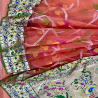 Fusion saree, Maslin Jamdhani with Pythani -FMG018