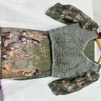 Chinon Crepe Designer saree-001