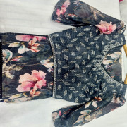 Chinon Crepe Designer saree-002