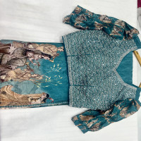 Chinon Crepe Designer saree-004