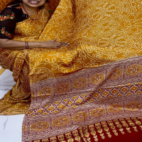 Modal silk Azhrakh Print saree-MODS020