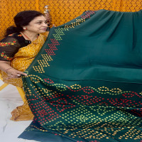 Modal silk Azhrakh Print saree-MODS025