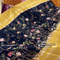 Mysore Crepes Digital Print saree-PMCS04