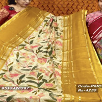 Mysore Crepes Digital Print saree-PMCS012