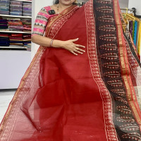 Pure Cotton Kota Azhrakh Print Saree-PCKA010