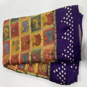 Fusion saree azhrakh with Bandhini -FAZB02