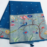 Semi Tusser Printed saree-STPS01