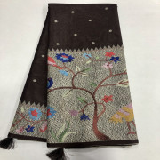 Semi Tusser Printed saree-STPS03