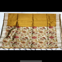 Tusser Kalamkari saree-TKLS18