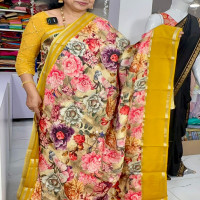Mysore Crepe Printed Saree-MCPS03