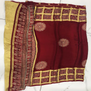 Pure Modal Ajhrakh Saree-PMABS01