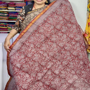 Pure Cotton Kota Azhrakh Print Saree-PCKA014