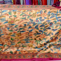 Pen Kalamkari Desi Puresilk Saree-PDS05