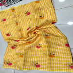 vintage-linen-checks-saree-vlch07